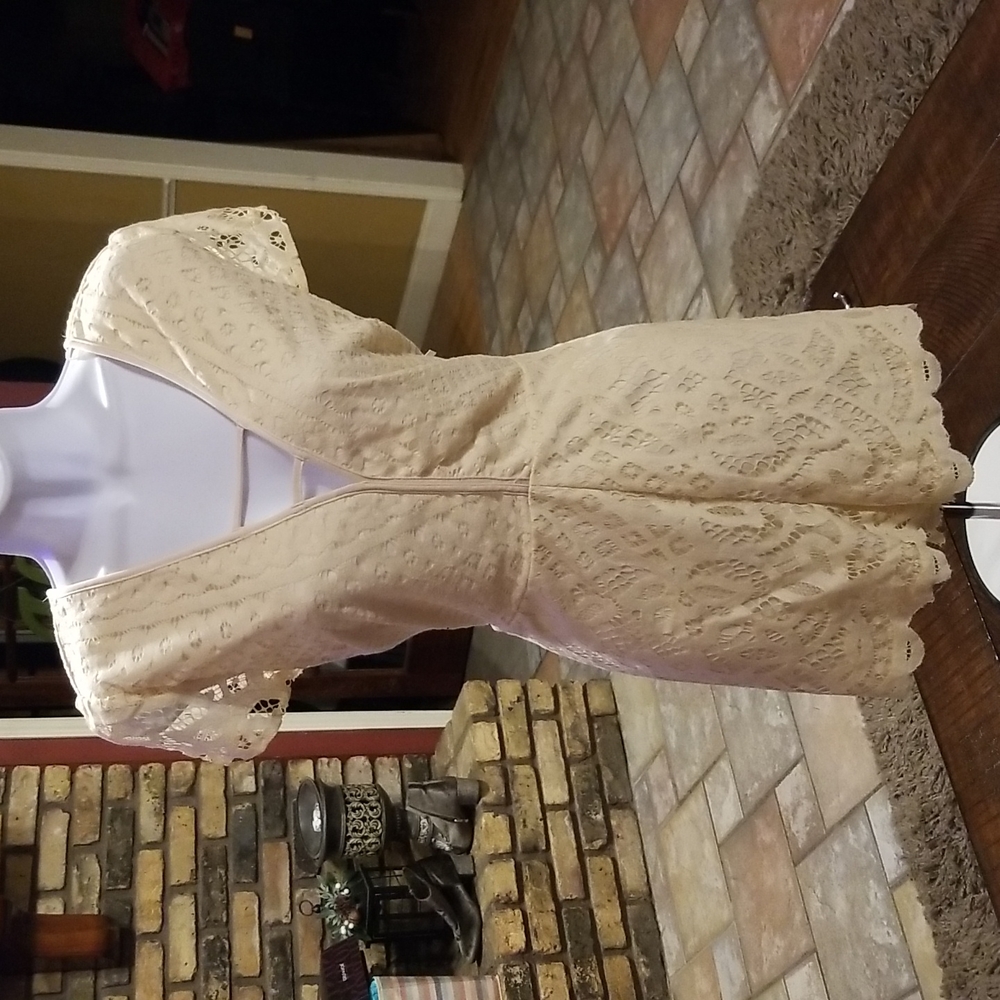 Charlotte Russe Cream Lace Romper